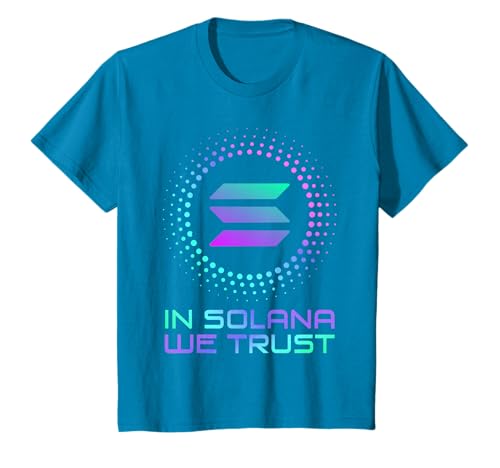 Solana SOl coloré drôle dans Solana nous avons confiance | Solana Coin T-Shirt