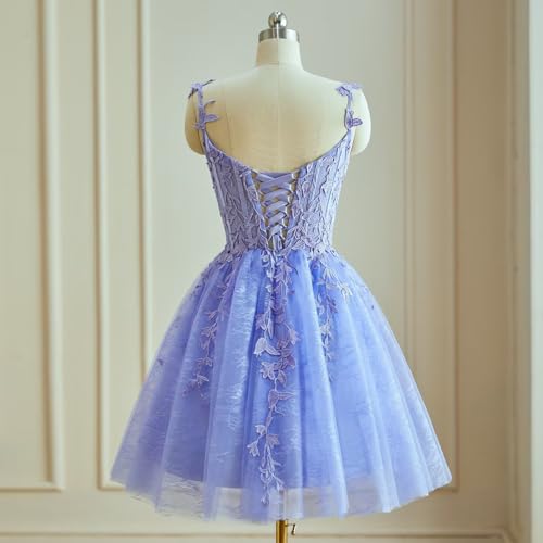 Yuxin Spaghetti Strap Lace Homecoming Dresses for Teens 2025 Tulle Short Prom Dress Cocktail Gowns2