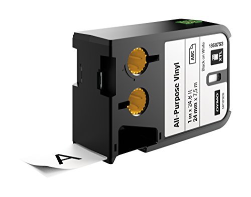 Preisvergleich Produktbild DYMO 1868753 All-Purpose Vinyl, 24mm, Black on White by DYMO