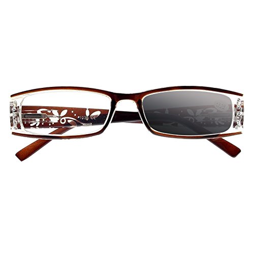 Transition Photochromic Leaves & Flowers Rhinestones Reading Glasses UV400 Sunglasses2