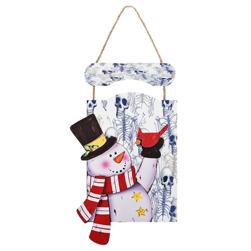 Squelette bleu de Noël en bois pour salon moderne et festif