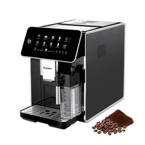 Image of Budan Brew500 Espresso Coffee Machine with Built-in Grinder | Bean-to-Cup|15 Bar Pressure | 1450W | Home & Office, Free Demo & Installation| 1-Year Warranty (Touchscreen)