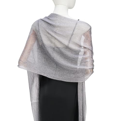 Sparkling Metallic Shawls and Wraps for Evening Dresses Formal Party Fashion Women Wedding Shawl2