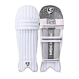 SG Campus Batting Leg Guard for Men & Boys | White | Youth | for Right-Hand Batsman | Hook and Loop | Leg Protection for Cricket |Cricket Pads | Batting Leg Rüstung