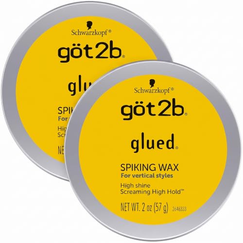 Got2B Glued Spiking Hair Wax, Fierce Holding Power, 2 oz (Pack of 2)