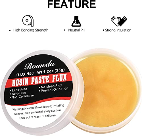 Image of 4 Jar Solder Flux, Flux for Soldering, Rosin Soldering Flux Paste for Lead-Free Electronics Soldering and Soldering DIY (1.2oz /35g in a Jar)