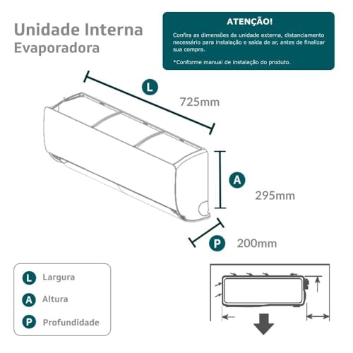 Ar-Condicionado Split HW Inverter Philco PAC9FC 9.000 BTUs R-32 Só Frio 220V