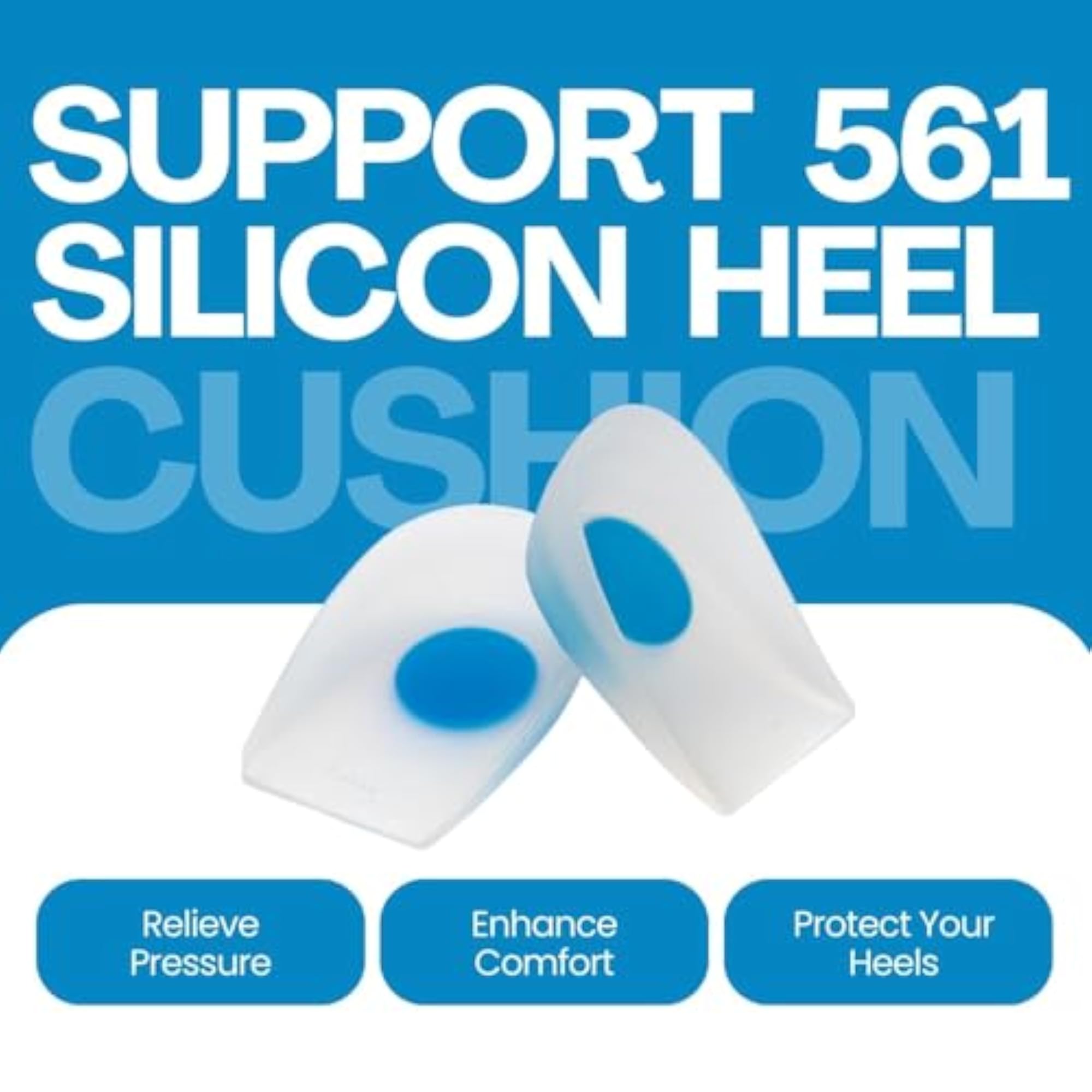 561 Silicon Heel Cushion - Large (White)