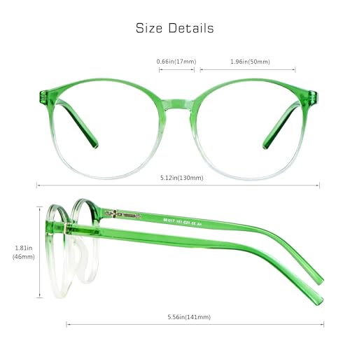 Image of VisionGlobal Blue Light Blocking Glasses, Lightweight Oval Frame, Computer Glasses for Gaming, Office, TV