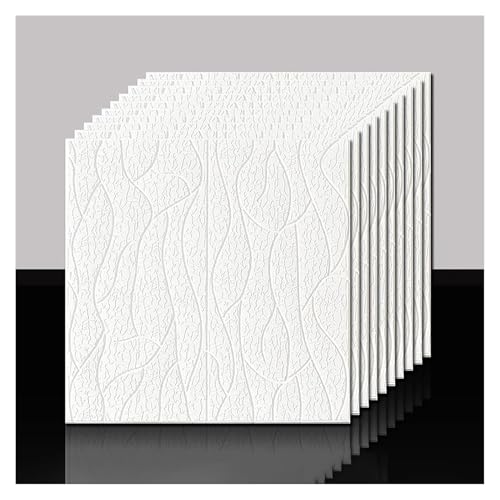 Wwertyy 3D-Wandpaneele 20 Stück Weiß