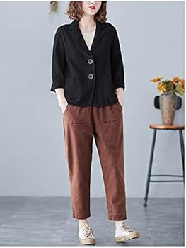 Amazon | [Hanmall] レディース 秋 カジュアル テーラード