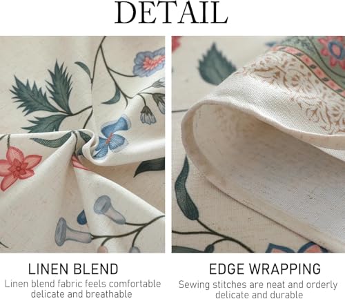 Image of ishro home Premium Dining Table Cover 6 Seater | Table Cover Cloth | Table Cloth 6 Seater - Soft European Fabric, Frill Design, Machine Washable | (Spring of Beauty, 56x90 Inch (6-8 Seater))