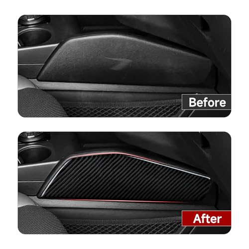 Image of Youtaiche Carbon Fiber Sticker Car Gear Shift Panel Sides Cover Trim Decal for Ford Bronco Sport 2021 2022 2023 2024 Interior Accessories