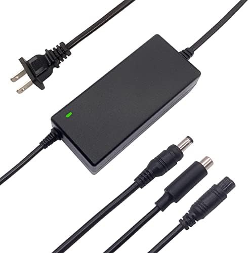 UAUSE 42V 2A Battery Charger (3 Plugs) 3-Prong 5.5 * 2.5MM 8.0 * 1.6MM for 36V Lithium Battery Power Supply Adaptor Multi Function Fast Charger