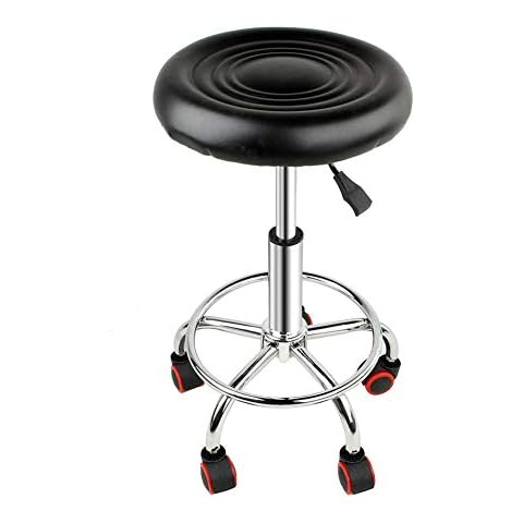 Taburete Giratorio con Ruedas y Altura Ajustable Cover