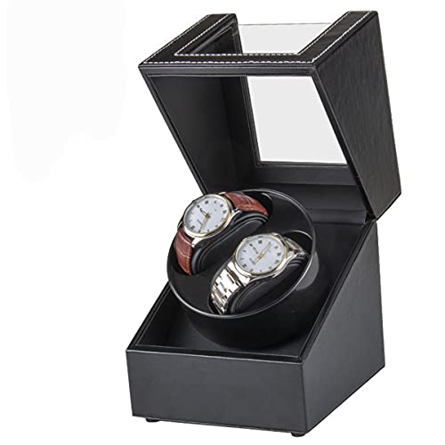 Boîte remontoir montre automatique de luxe pour deux montres mécaniques de valeur