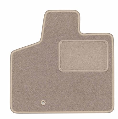 Alfombra beige del conductor para Chrysler Grand Voyager V 2008-2016 en moqueta de coche