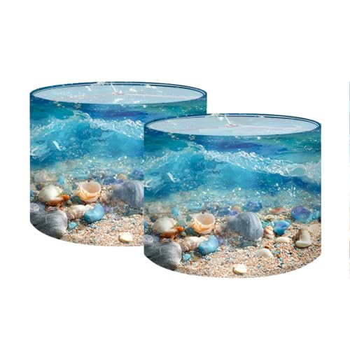 Image of Nuxovilar Lamp Shades Set of 2, 8.7 inch Top x 8.7 inch Bottom x 7.9 inch High (Spider)
