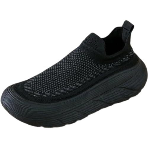 Y2k Platform Chunky Sneakers for Women's Retro Knit Mesh Breathable Aesthetic Summer Casual Walking Shoes for Travel - Main Image