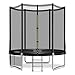 JUMMICO Trampolin Outdoor Ø 183/228/305/366/427 cm, Gartentrampolin für Kinder mit Leiter und Seitentasche (Schwarz,183cm)