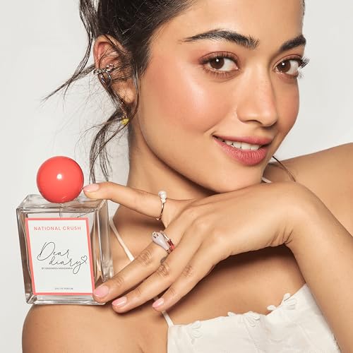 Image of Dear Diary by Rashmika Mandanna - National Crush Luxury Perfume for Women - Long-Lasting Floral Eau de Parfum with Mandarin, Lemon, Sandalwood, Musk & Amber Notes - Premium All Day Wear - 100ml