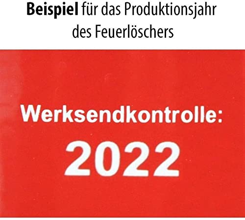 Brandengel® 6L Schaum Feuerlöscher Brandklasse AB DIN EN 3 + GS, (Mit Prüfnachweis u. Jahresmarke) Manometer, Wandhalter, Messingarmatur Sicherheitsventil, Standfuß, Schaumlöscher Haushalt Büro - Image 5