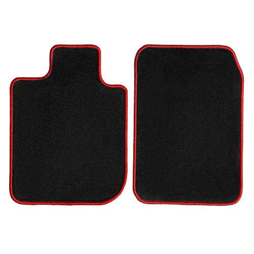 Ggbailey Jaguar F-Type 2014, 2015, 2016, 2017, 2018, 2019 Black With Red Edging Driver & Passenger Floor Mats #TOP5