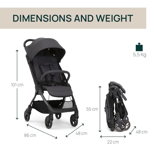 Chicco WE 2 Cochecito Ligero,Plegable de 0 Meses hasta 22 kg,Cochecito de Viaje, Cochecito Ligero para Avión,Reclinable con Posición de Sueño,Arnés Acolchado,Cubierta Compacta y Paraguas Protector - imagen 2