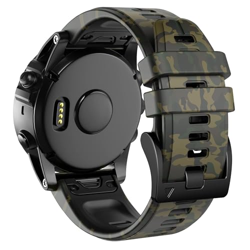 SERDAS For Garmin Fenix 6 Bands,22MM Soft Watchbands Replacement For Fenix 5/Fenix 6 Pro/Fenix 5 Plus/Quatix 6/Approach S62(Camouflage Green)