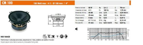 Ciare MIDRANGE 100 mm 150w 4ohm