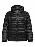 Steppjacke für Damen, Kapuze mit elastischer Schnur, hochgeschlossener Reißverschluss, zwei Fronttaschen
