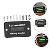 BESPORTBLE Adjustable Golf Cart Battery Gauge with High Precision Display Reliable Battery Power Monitor for Electric Vehicles Forklifts and Golf Carts Black Design #1