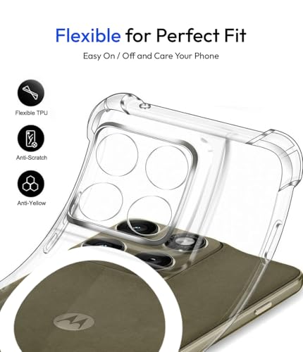 Image of KAPAVER Essential Magnetic Back Cover Case Compatible with Moto Signature - Magnetic Clear (PC+TPU) (Moto Signature - Magnetic Clear)