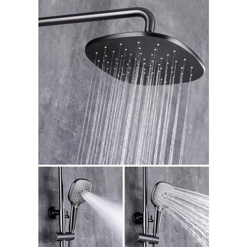 Pommeau de douche à effet pluie et douchette 3 modes réglables