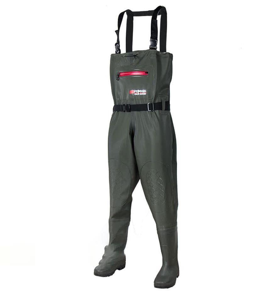 Wodery wędkarskie, wędkarskie spodniobuty z butami, męskie i damskie, buty myśliwskie, wodoodporne, PVC, z pasem do brodzenia