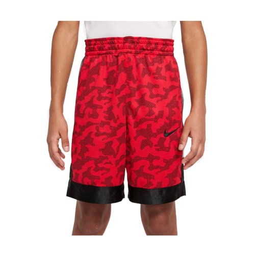 Nike Boys Elite Geometric Printed Standard Fit Basketball Shorts Large