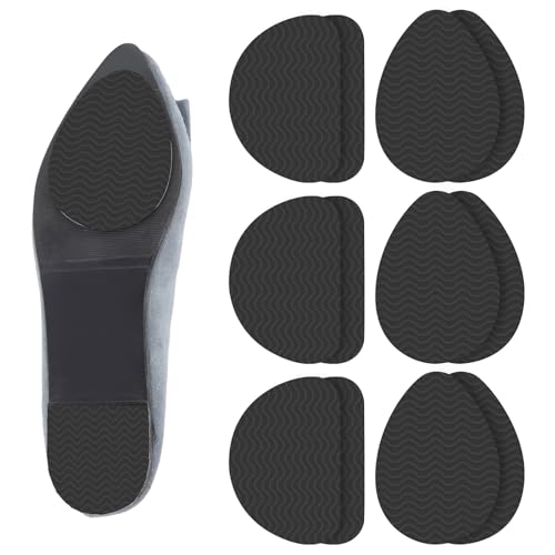 Image of 12 PCS Non Slip Pads for Shoes, Self-Adhesive Bottom of Shoe Grips, Noise Reduction Shoes Cushion Adhesive Shoe Grips, Sole Protectors for High Heels Anti-Shedding Resistant Rubber Sole Prsotector