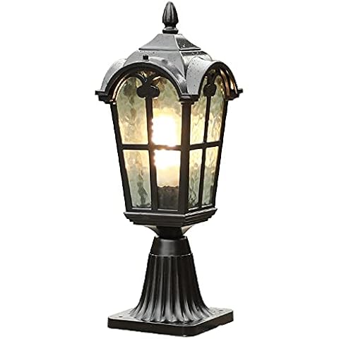 Outdoor Street Lamp/Post Lights Vintage Style - Garden Path Lighting Classic Design - Retro Aluminum Post Lantern, IP55 E27 max 80 W (Without Bulb) Cover