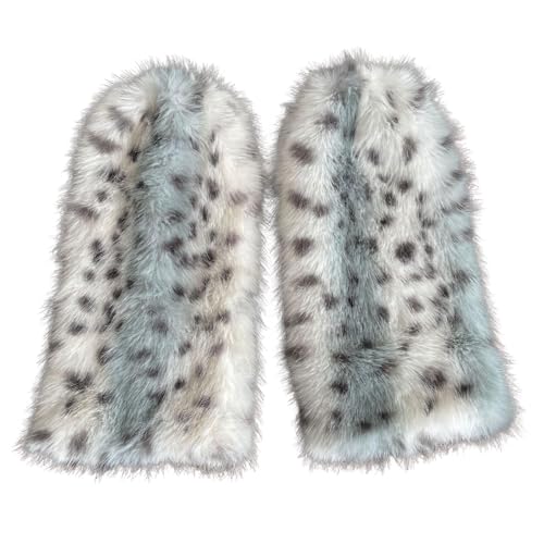 Leg warmers peludas y calentadores acolchados de invierno para botas de mujer