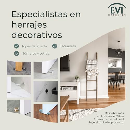 Miniatura 8 de Evi Herrajes Tope De Puerta Adhesivo Ø24x20 Mm Goma Blanca De Silicona Natural Acero Inoxidable Acabado Mate Gran Adhesión 100 Funcional Mod. I-163bam