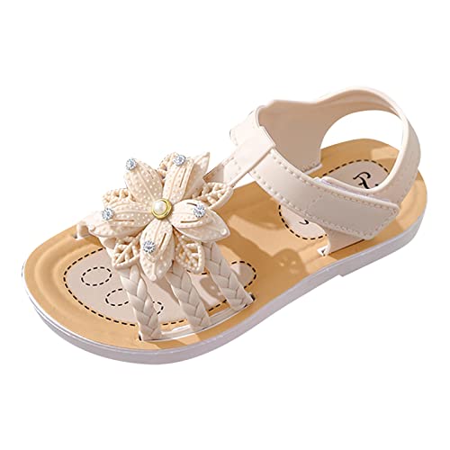 Toddler Kids Girls Sandals Soft Flat Shoes Fashion Comfortable Bow Soft Bottom Lightweight Princess Sandals