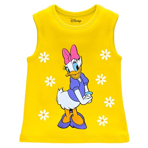 Image of Kuchipoo Disney Girls Sleeveless Regular Fit Cotton T-Shirt