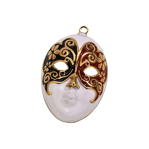 FOLODA Colgante artístico de óperas de Pekín, joyería de aleación, pintura por goteo, para ocasiones formales diarias, colgante único de cara, a, Taille unique