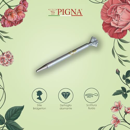Pigna x Bridgerton, Kugelschreiber, mit Logo und Diamantdetail, in Geschenkverpackung, 1 Stück