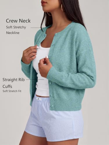Image of Trendy Queen Cropped Cardigan Sweaters for Women Fall Fashion Clothes 2026 | Lightweight Knit Button-Down, Y2K Open-Front Layering Piece for Fall, Spring & Office Wear