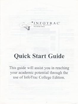 Paperback Infotrac College Edition- Quick Start Guide Book