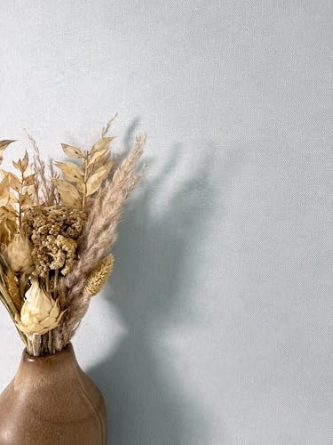 Newroom Carta da Parati Blu Tessuto Non Tessuto Effetto Lino - Moderno Minimalista Struttura Tessile per Soggiorno Camera da Letto