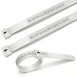 Barpre 3-Pack Ring Sizer UK Measuring Tool - Reusable Ring Gauge Sizes A-Z - Professional Finger Measurement Belt for Men and Women - Accurate Sizing Kit for Wedding & Engagement Rings