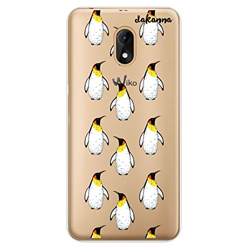 dakanna Coque pour [Wiko Lenny 5] en Silicone Souple, Design [Modèle de Pingouin] Étui Housse en Gel TPU [Fond Transparent]
