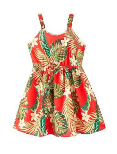 Image of PATPAT Girls Summer Dress Hawaiian Floral Beach Tropical Sundress 2-7 Years